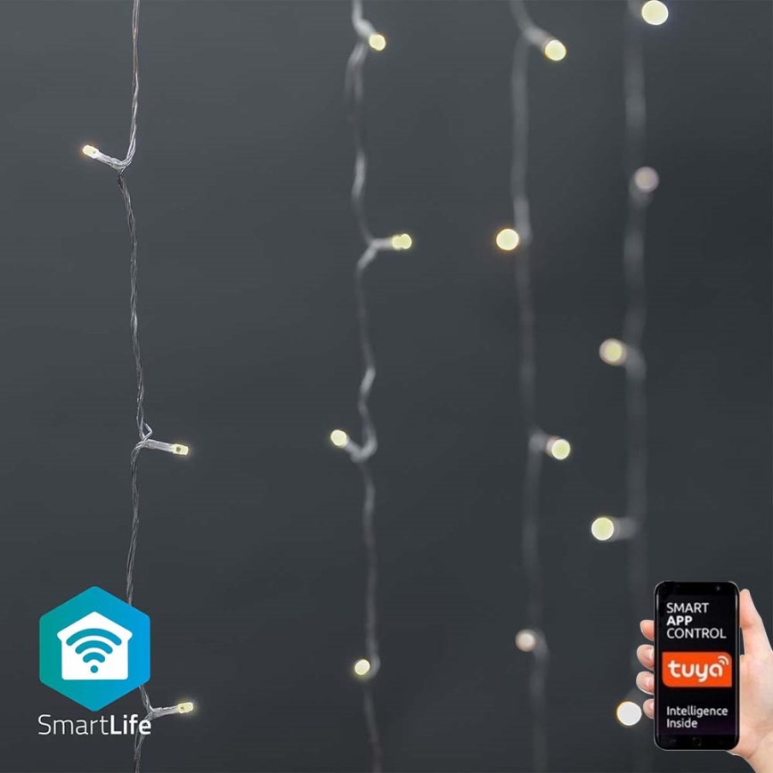 LED božićna zavesa 200xLED/11 funkcija 6m IP65 Wi-Fi Tuya od tople do hladne bele boje