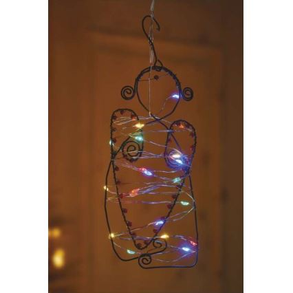 LED Božićne lampice 20xLED/2xAA 2,4m šareni