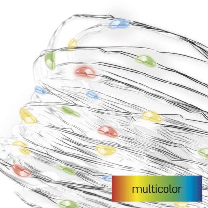 LED Božićne lampice 20xLED/2xAA 2,4m šareni