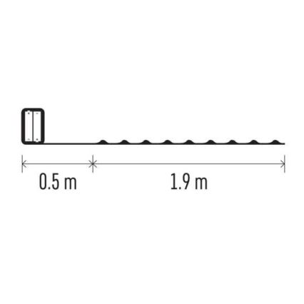 LED Božićne lampice 20xLED/2xAA 2,4m šareni