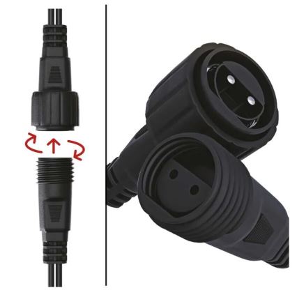 LED Božićne spoljašnje lampice 100xLED/1x2m IP44 topla bela