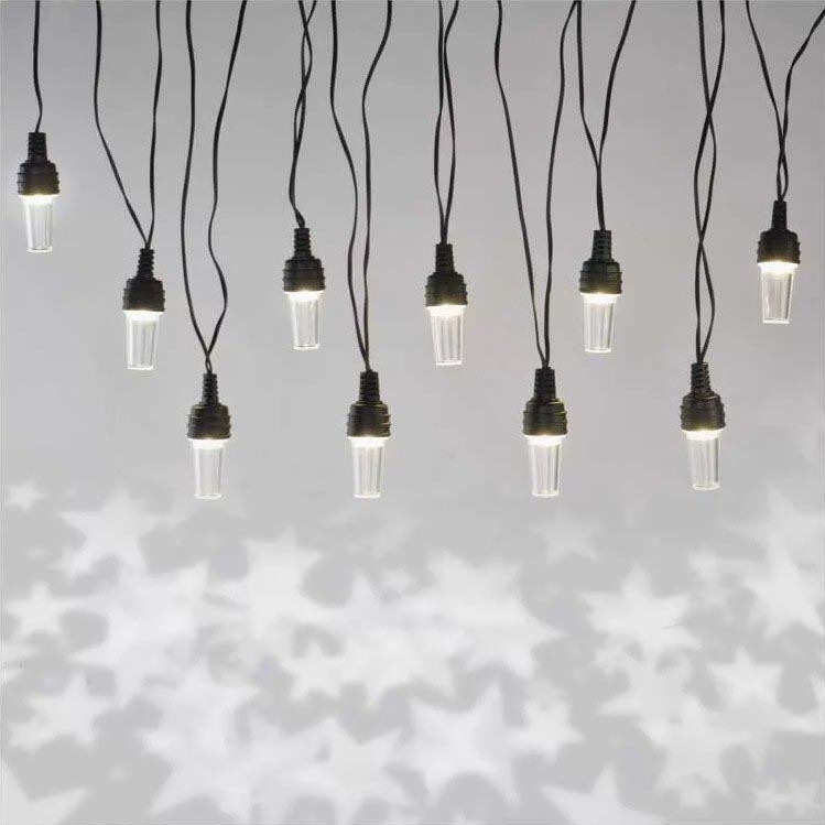 LED Božićne spoljašnje lampice 10xLED/9,5 m IP44 hladna bela