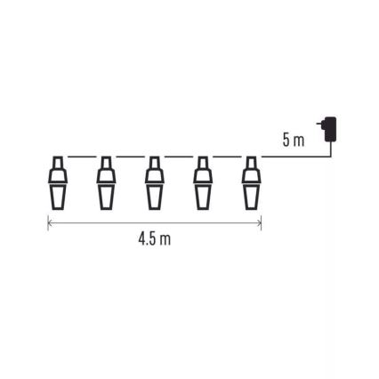 LED Božićne spoljašnje lampice 10xLED/9,5 m IP44 hladna bela