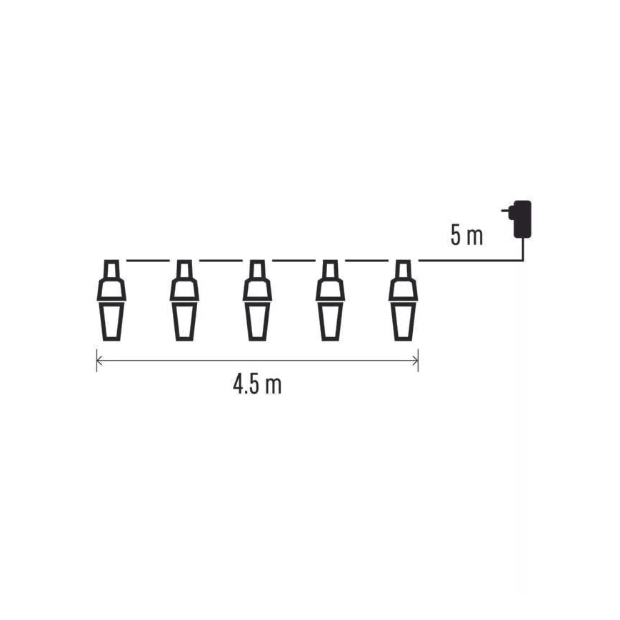 LED Božićne spoljašnje lampice 10xLED/9,5 m IP44 hladna bela