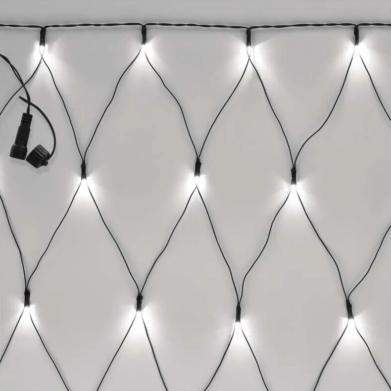 LED Božićne spoljašnje lampice 160xLED/2x1,5m IP44 hladna bela