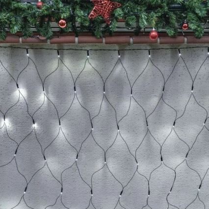 LED Božićne spoljašnje lampice 160xLED/2x1,5m IP44 hladna bela