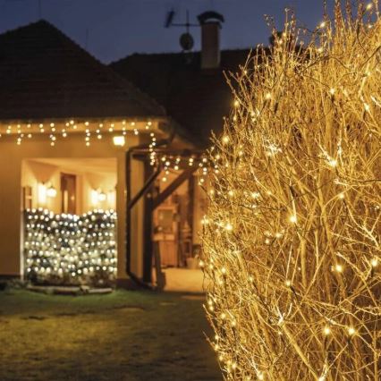 LED Božićne spoljašnje lampice 160xLED/2x1,5m IP44 topla bela