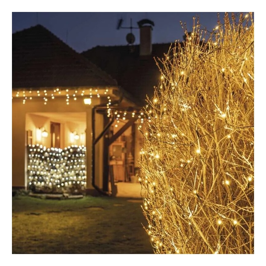 LED Božićne spoljašnje lampice 160xLED/2x1,5m IP44 topla bela