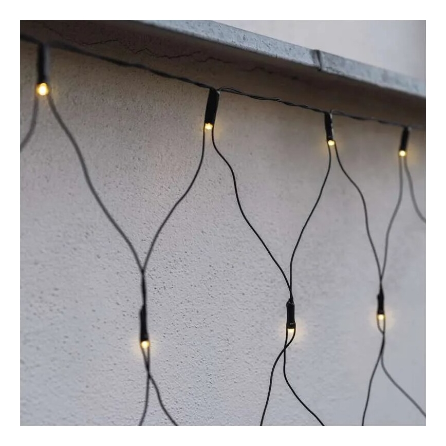LED Božićne spoljašnje lampice 160xLED/2x1,5m IP44 topla bela