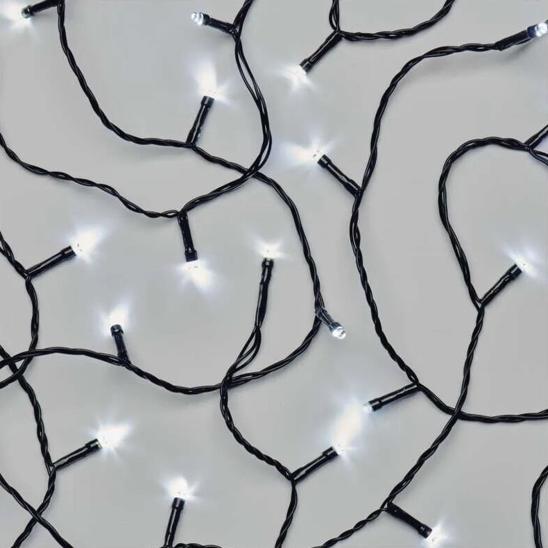 LED Božićne spoljašnje lampice 50xLED/5m IP44 hladna bela