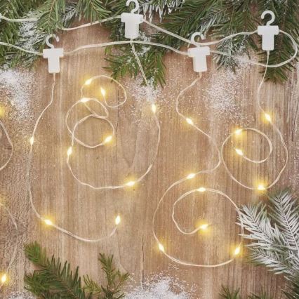 LED Božićne spoljašnje lampice 54xLED/8 funkcije 6,7x0,7m IP44 topla bela