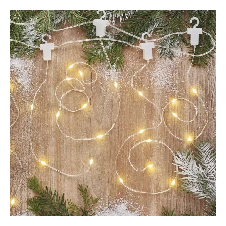 LED Božićne spoljašnje lampice 54xLED/8 funkcije 6,7x0,7m IP44 topla bela