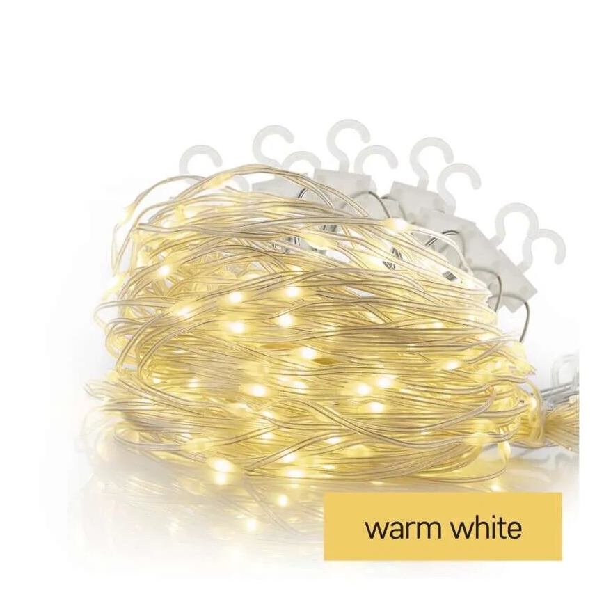 LED Božićne spoljašnje lampice 54xLED/8 funkcije 6,7x0,7m IP44 topla bela