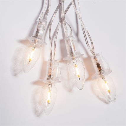 LED Božićne spoljašnje lampice CONE FILAMENT 20xE10 19m prozirna/topla bela IP44, Proizvedeno u EU