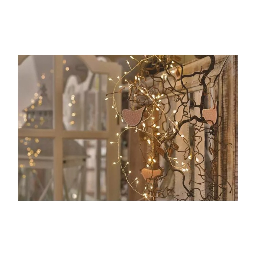 LED božićni lanac 100xLED/3xAA 2,7m topla bela