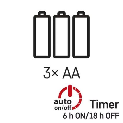 LED božićni lanac 100xLED/3xAA 2,7m topla bela