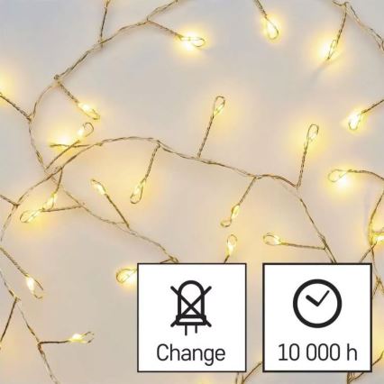 LED božićni lanac 100xLED/3xAA 2,7m topla bela
