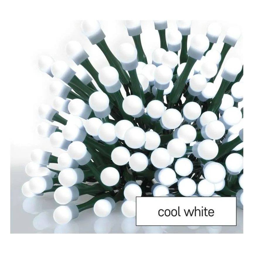 LED božićni lanac 200xLED/8 funkcija 20m IP44 hladno bela