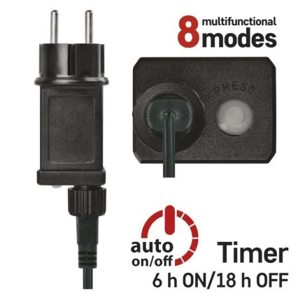 LED božićni lanac 200xLED/8 funkcija 25 m IP44 višebojno