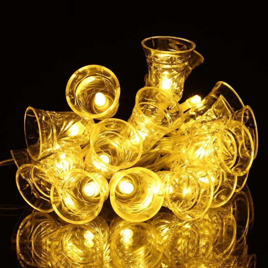 LED božićni lanac 20xLED/3xAA/toplo belo 2,2m zvončići