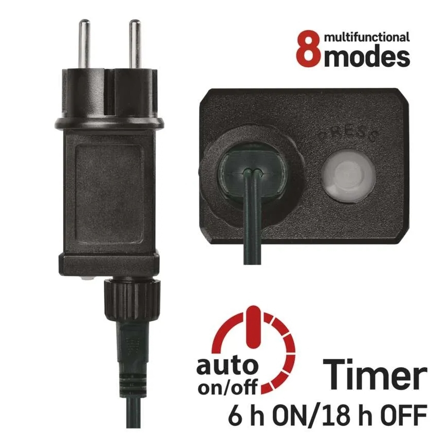 LED božićni lanac 80xLED/230V/8 funkcija 13m IP44 topla bela