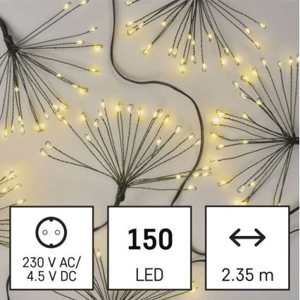 LED božićni niz 150xLED/5,35m topla bela