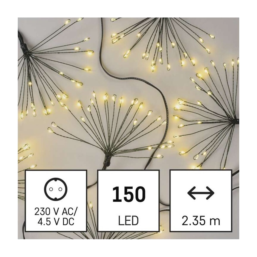 LED božićni niz 150xLED/5,35m topla bela