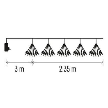 LED božićni niz 150xLED/5,35m topla bela