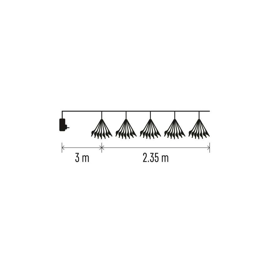 LED božićni niz 150xLED/5,35m topla bela