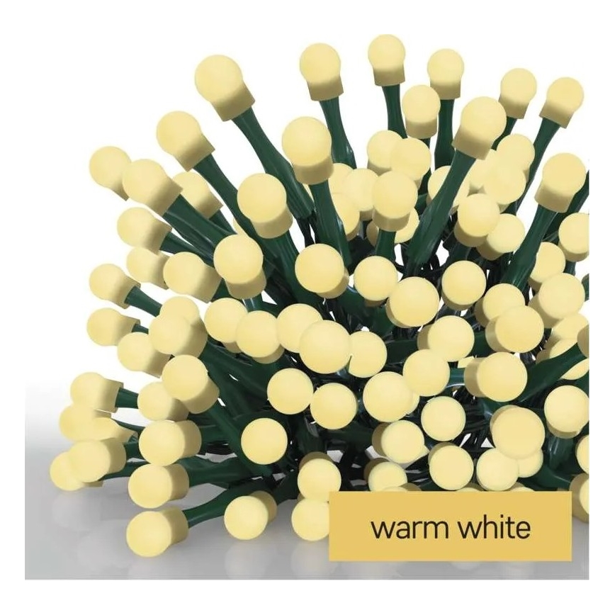 LED božićni niz 200 LED / 8 funkcija, 20 m, IP44, topla bela