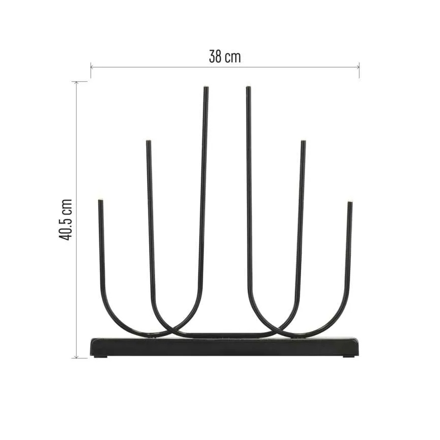 LED božićni svećnjak 6xLED/2xAA crni