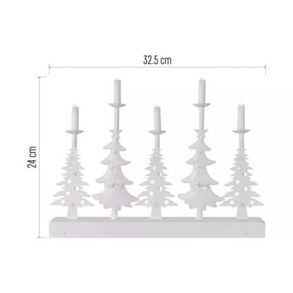 LED Božićni svećnjak LED/2xAA bela