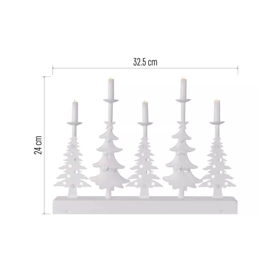 LED Božićni svećnjak LED/2xAA bela