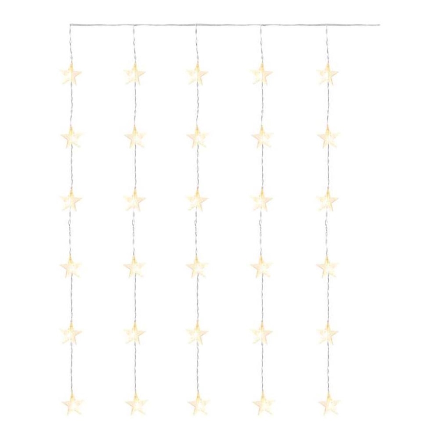 LED Božićni vanjski niz 30xLED/3,9m IP44 zvezde