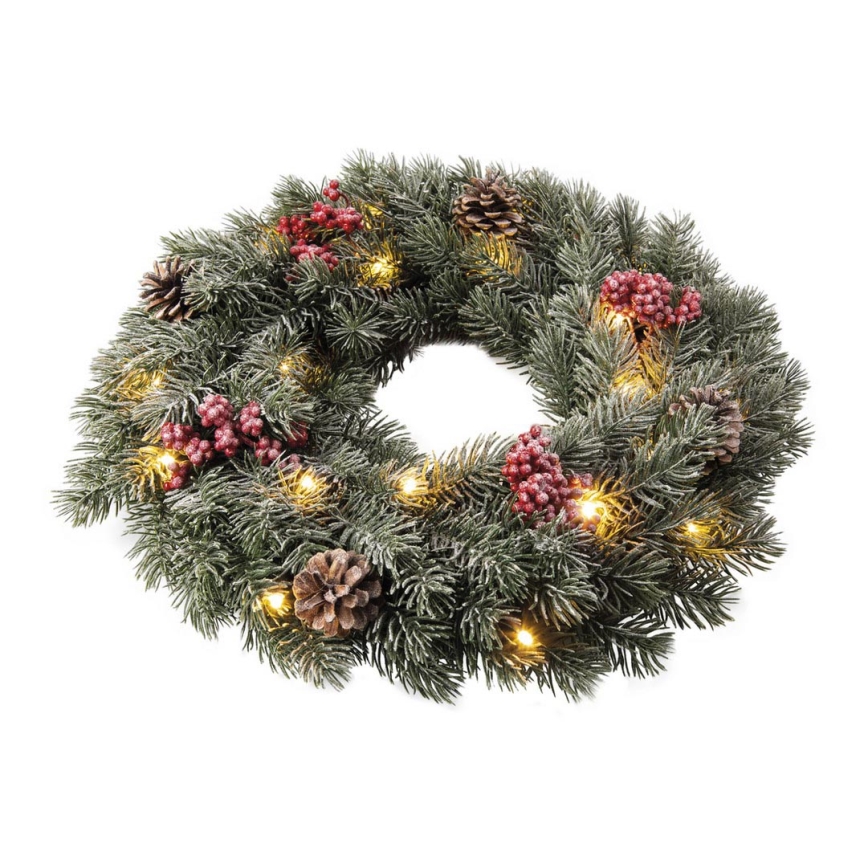 LED Božićni venac LED/2xAA prečnik 40 cm