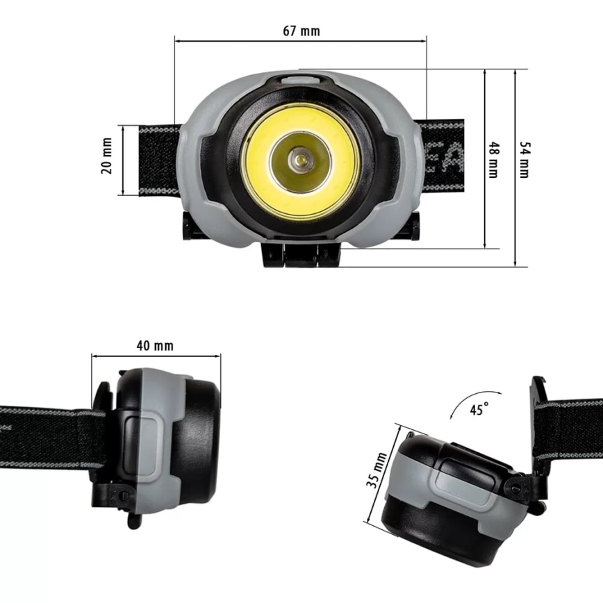 LED Čeona lampa 2xLED/3xAAA IP44 170 lm
