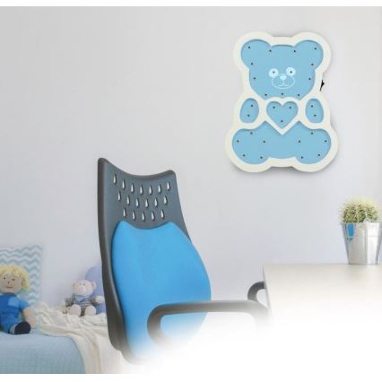 LED Dečija lampica LED/2xAA plavi medved