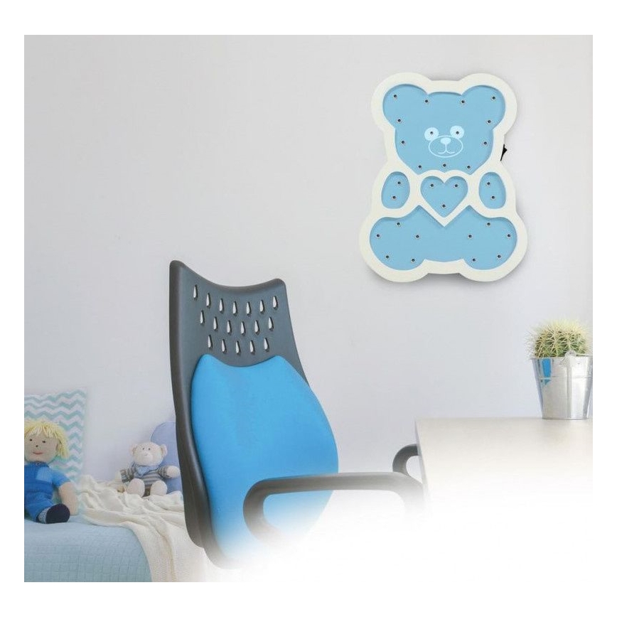 LED Dečija lampica LED/2xAA plavi medved