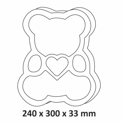 LED Dečija lampica LED/2xAA roze medved