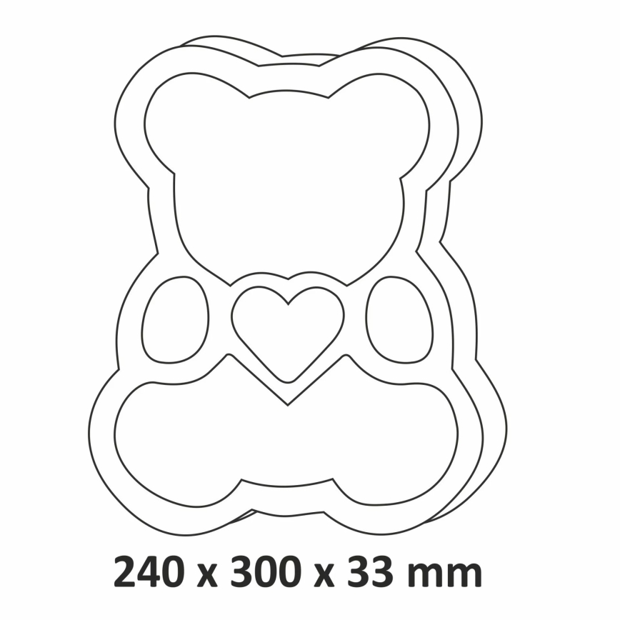 LED Dečija lampica LED/2xAA roze medved