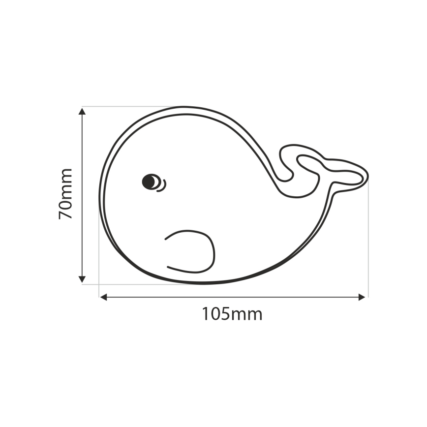 LED dečija noćna lampa LED/0,5W/230V kit