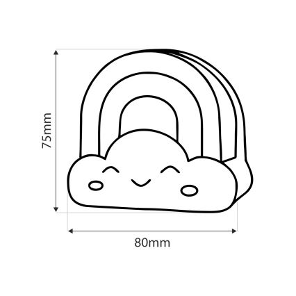LED dečija noćna lampa LED/0,5W/230V šareni