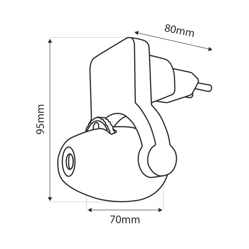 LED dečija noćna lampa sa projektorom LED/0,5W/230V zelena
