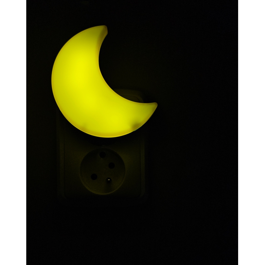 LED dečija noćna lampa sa senzorom za dan/noć LED/0,5W/230V mesec