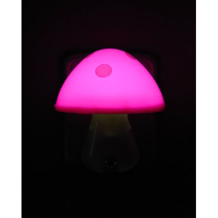 LED dečija noćna lampa sa senzorom za dan/noć LED/0,5W/230V muva