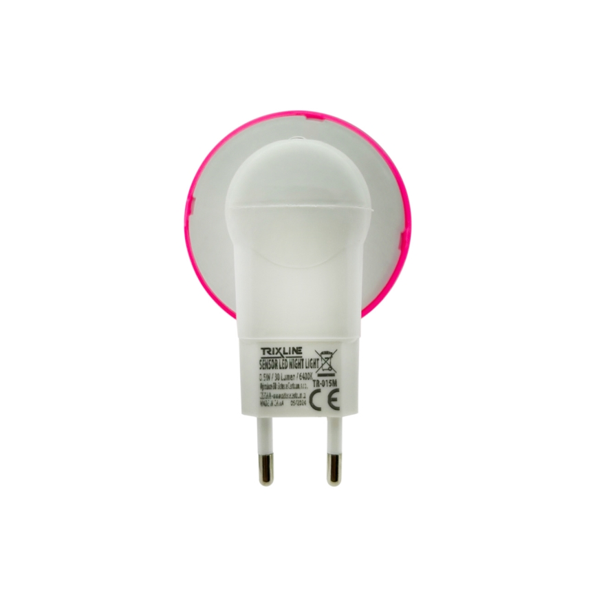 LED dečija noćna lampa sa senzorom za dan/noć LED/0,5W/230V muva