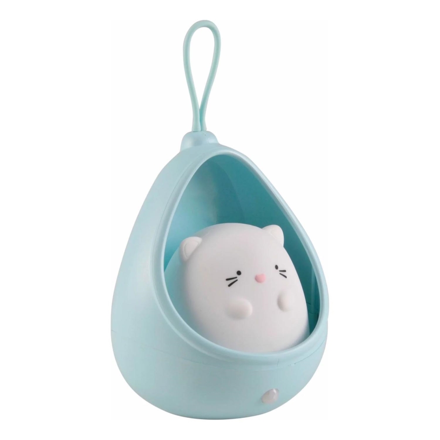 LED Dečija orijentacijska Lampa sa senzorom KITTY LED/0,5W/5V USB 1200 mAh plava