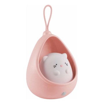 LED Dečija orijentacijska Lampa sa senzorom KITTY LED/0,5W/5V USB 1200 mAh roze