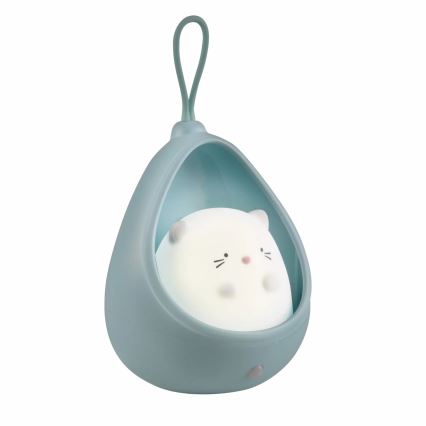 LED Dečija orijentacijska Lampa sa senzorom KITTY LED/0,5W/5V USB 1200 mAh plava