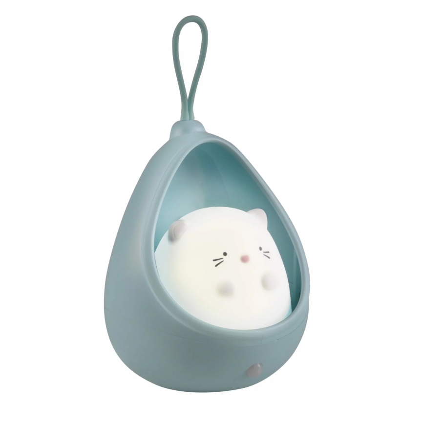 LED Dečija orijentacijska Lampa sa senzorom KITTY LED/0,5W/5V USB 1200 mAh plava